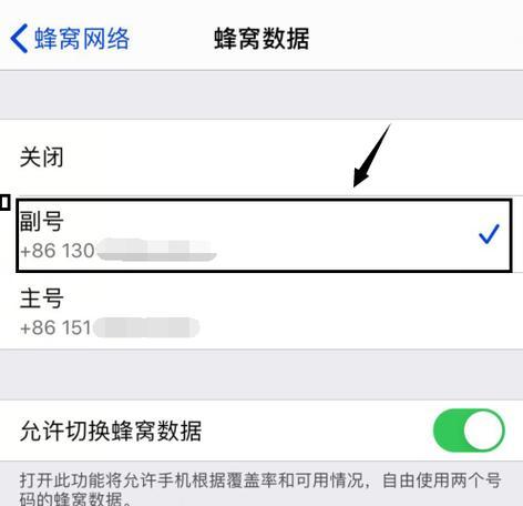 苹果手机切换主副卡发送信息的步骤（轻松掌握主副卡切换和信息发送的技巧）