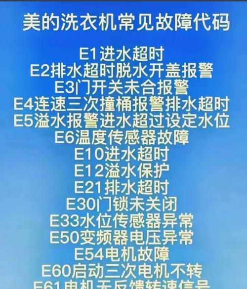 全羚洗衣机E0故障代码解析（探寻E0故障代码的原因和解决方法）